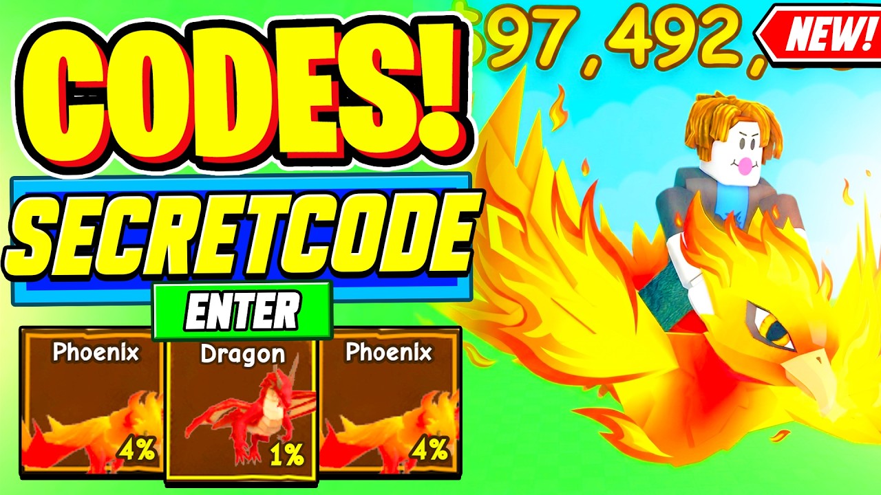 Third-party Ride A Pet codes video artwork featuring a Phoenix and a code entry mockup
