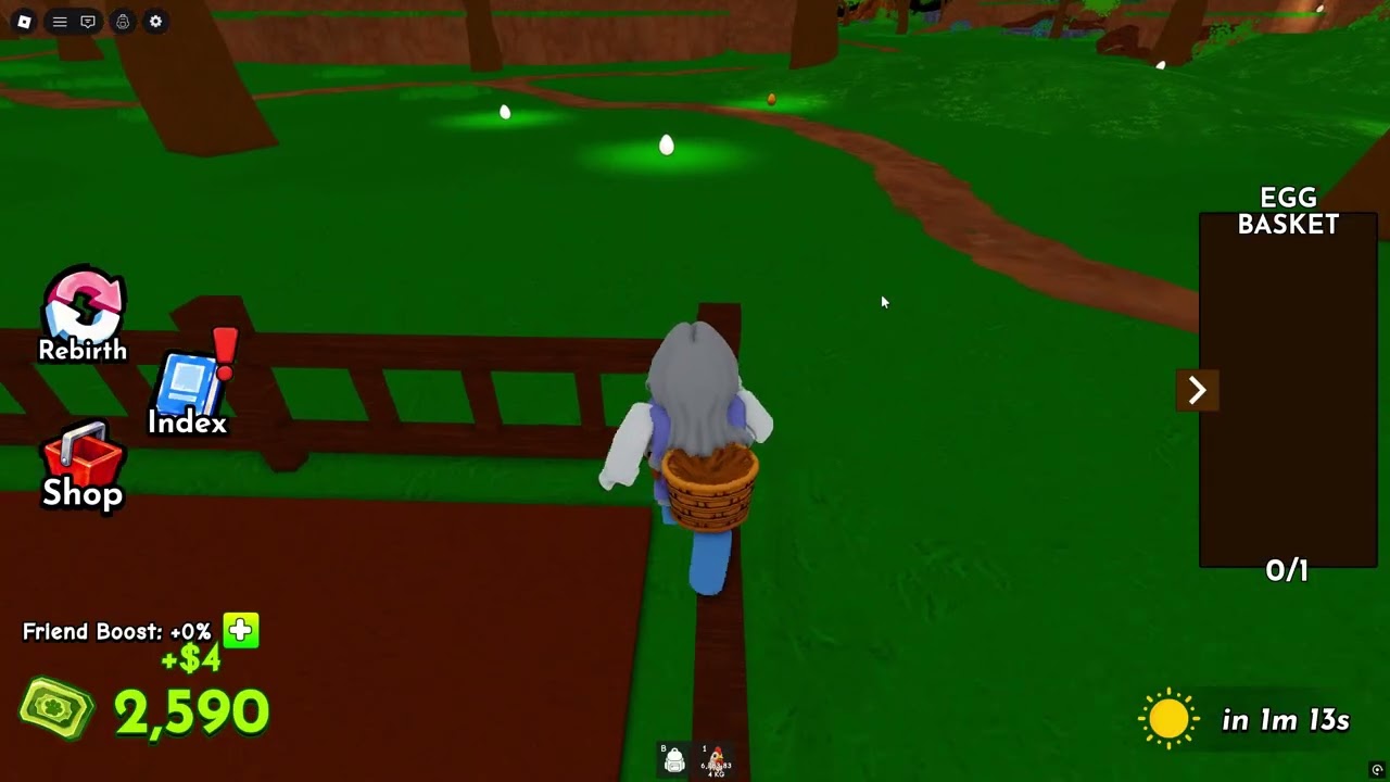 Ride A Pet gameplay showing a player leaving a ranch to search the map for eggs