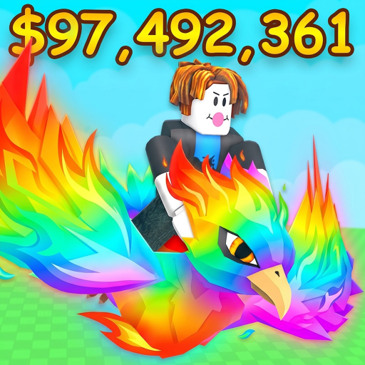 Official Ride A Pet game icon showing a player riding a rainbow Phoenix